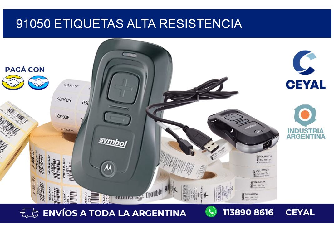 91050 etiquetas alta resistencia