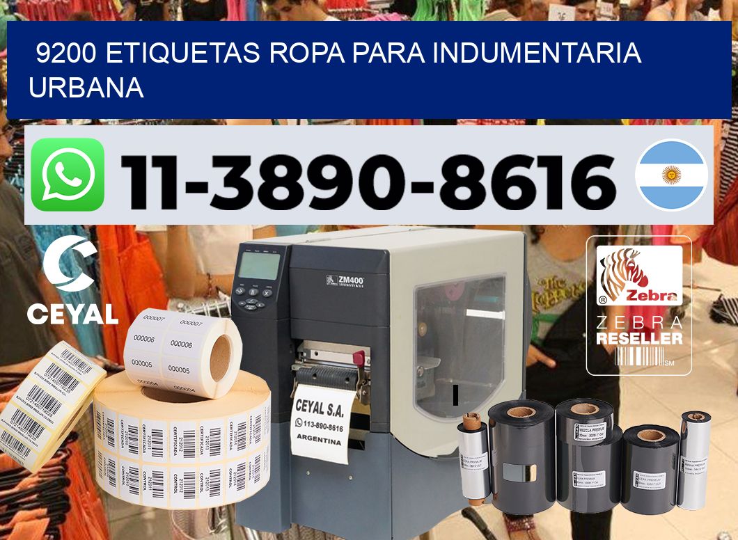 9200 Etiquetas ropa para indumentaria urbana