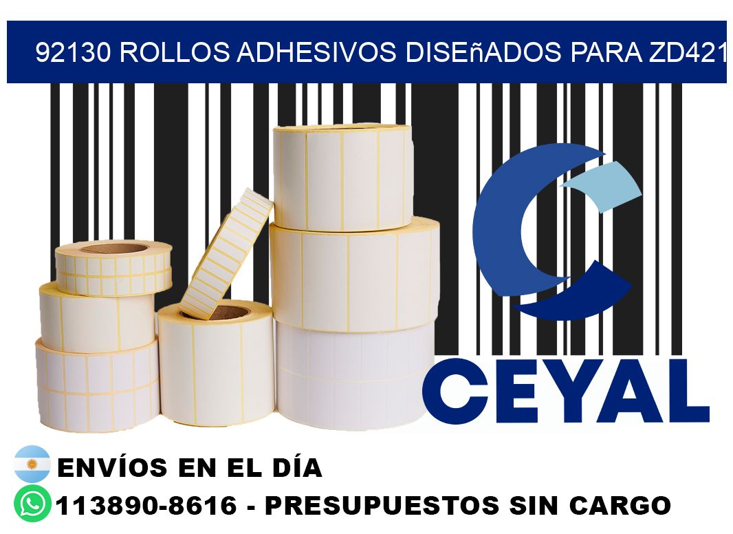 92130 rollos adhesivos diseñados para zd421