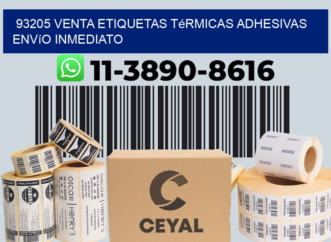 93205 venta etiquetas térmicas adhesivas envío inmediato