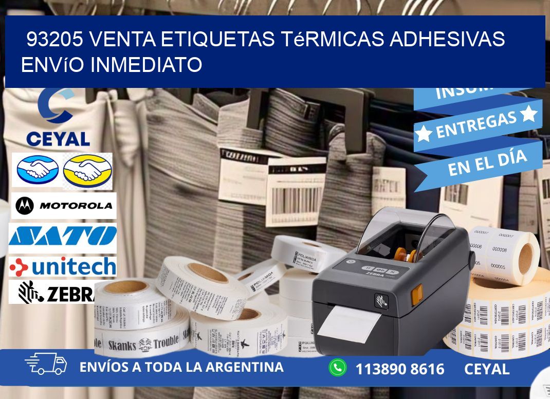 93205 venta etiquetas térmicas adhesivas envío inmediato
