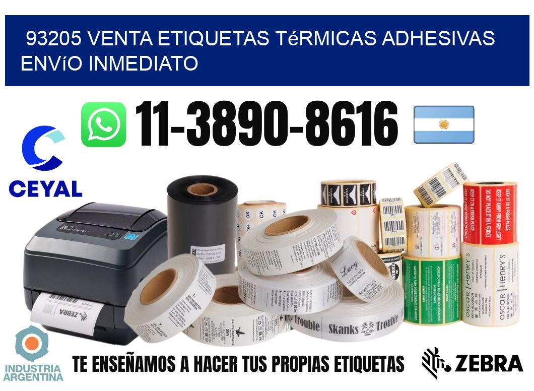 93205 venta etiquetas térmicas adhesivas envío inmediato