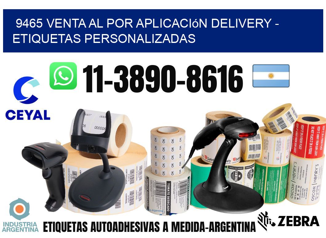 9465 Venta al Por Aplicación delivery - Etiquetas Personalizadas
