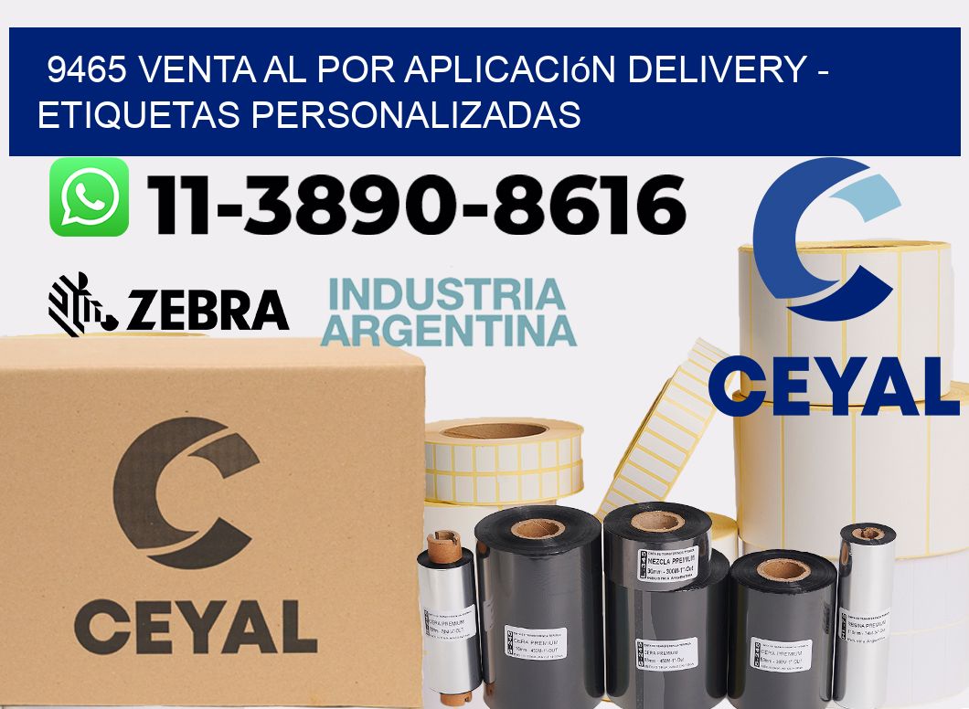 9465 Venta al Por Aplicación delivery - Etiquetas Personalizadas