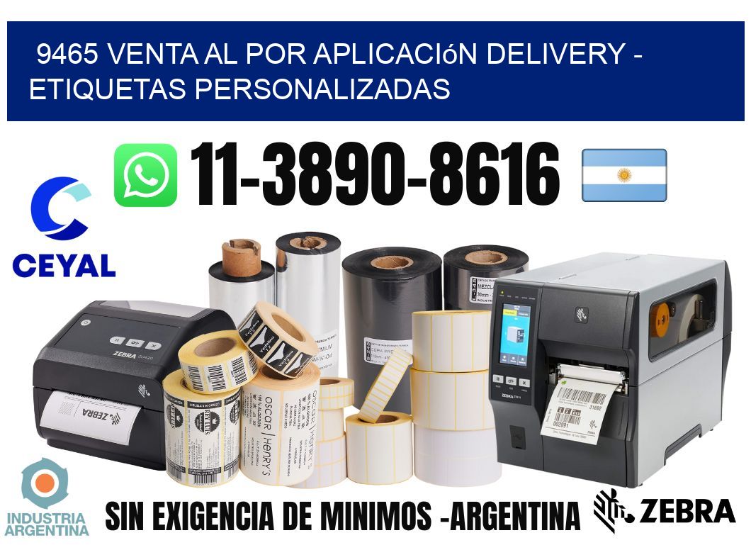 9465 Venta al Por Aplicación delivery - Etiquetas Personalizadas