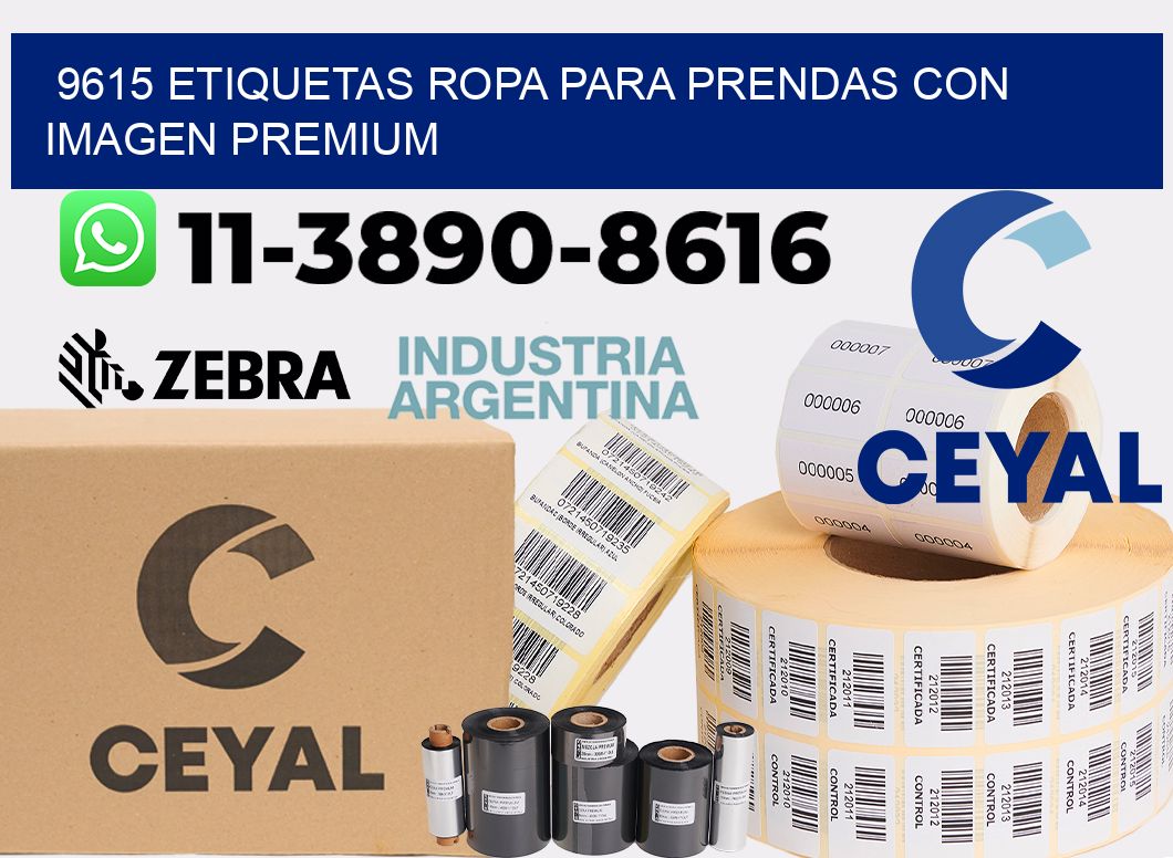 9615 Etiquetas ropa para prendas con imagen premium