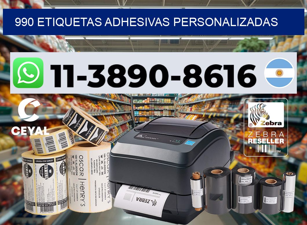 990 Etiquetas adhesivas personalizadas