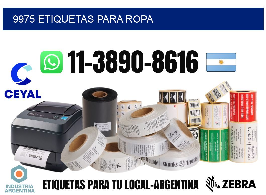 9975 etiquetas para ropa