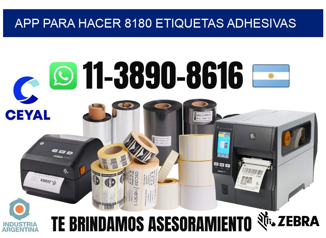 App para hacer 8180 etiquetas adhesivas
