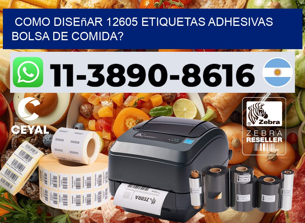 como diseñar 12605 etiquetas adhesivas bolsa de comida?