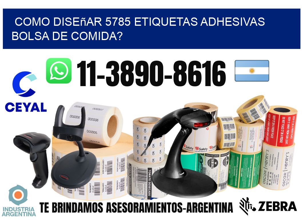 como diseñar 5785 etiquetas adhesivas bolsa de comida?