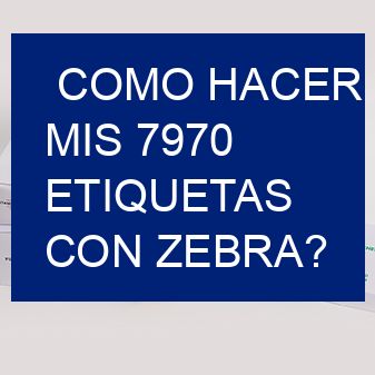 como hacer mis 7970 etiquetas con zebra?