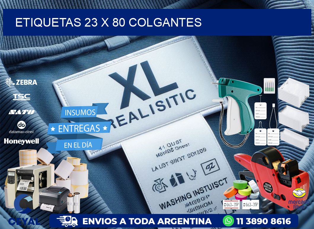 etiquetas 23 x 80 colgantes