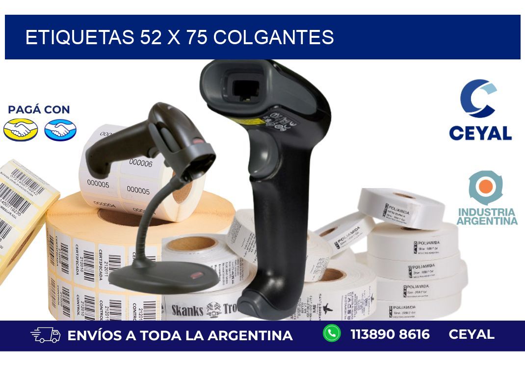 etiquetas 52 x 75 colgantes