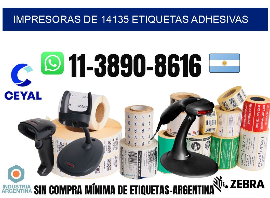 impresoras de 14135 etiquetas adhesivas