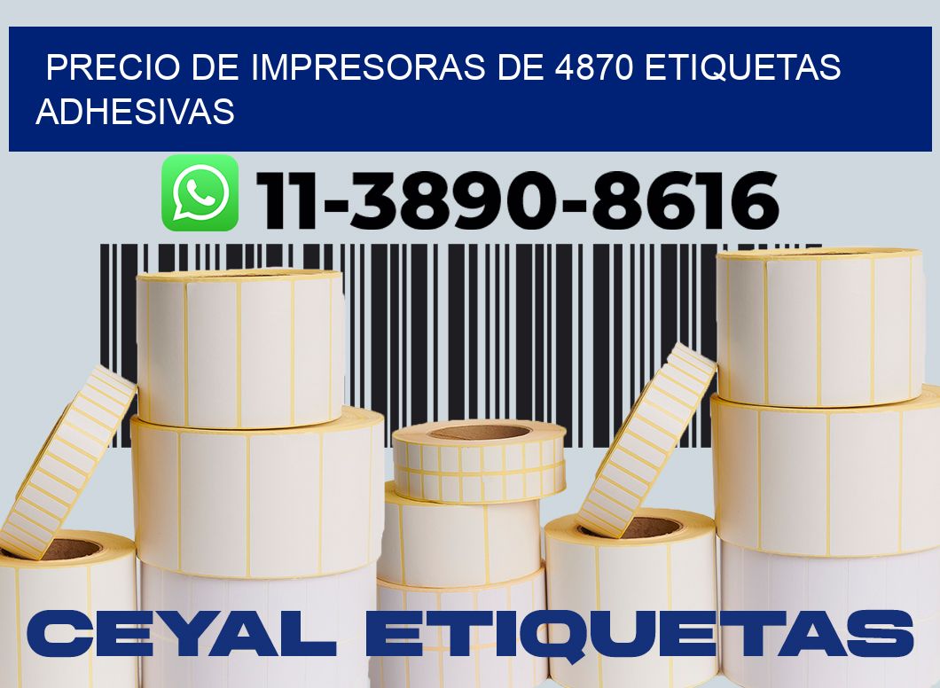 precio de impresoras de 4870 etiquetas adhesivas