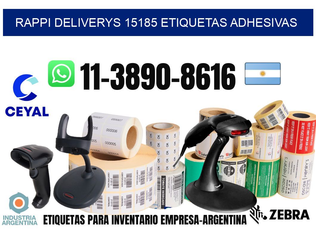 rappi deliverys 15185 etiquetas adhesivas