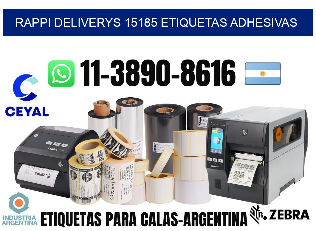 rappi deliverys 15185 etiquetas adhesivas