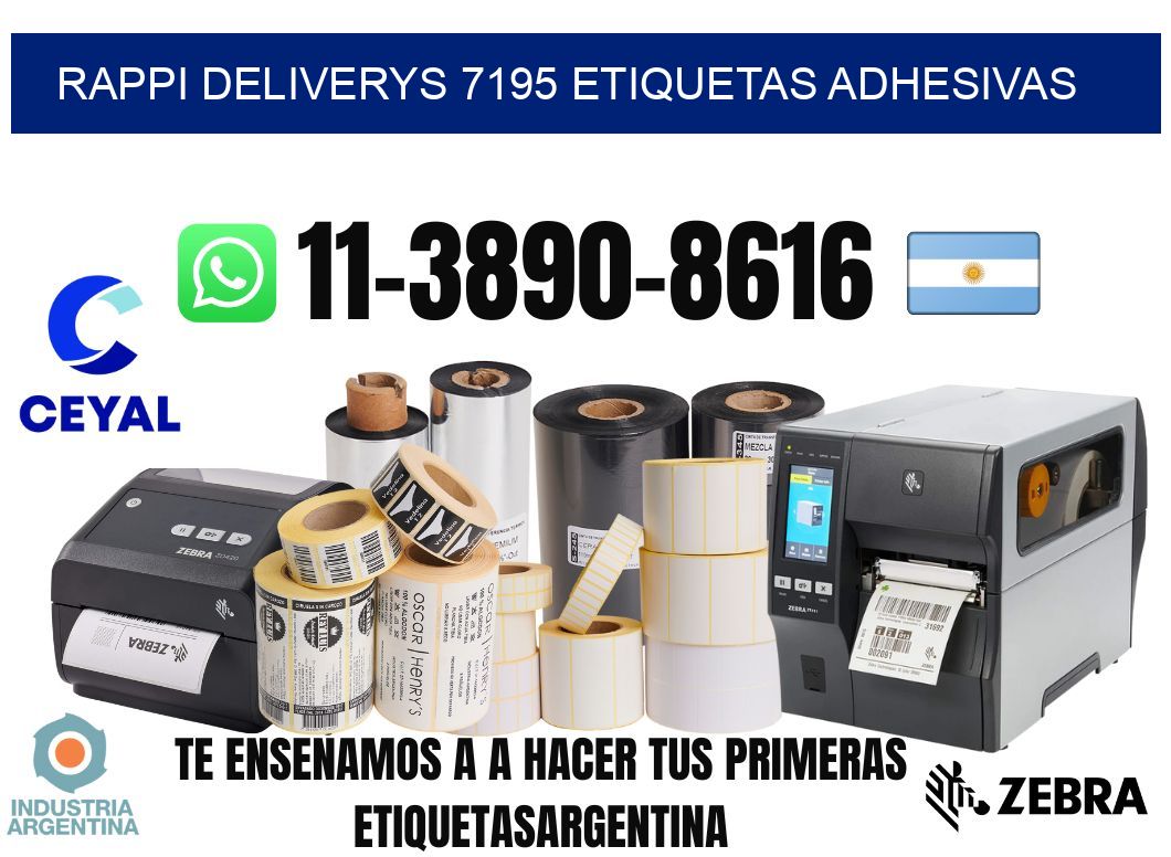 rappi deliverys 7195 etiquetas adhesivas