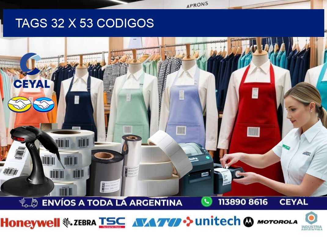 tags 32 x 53 codigos