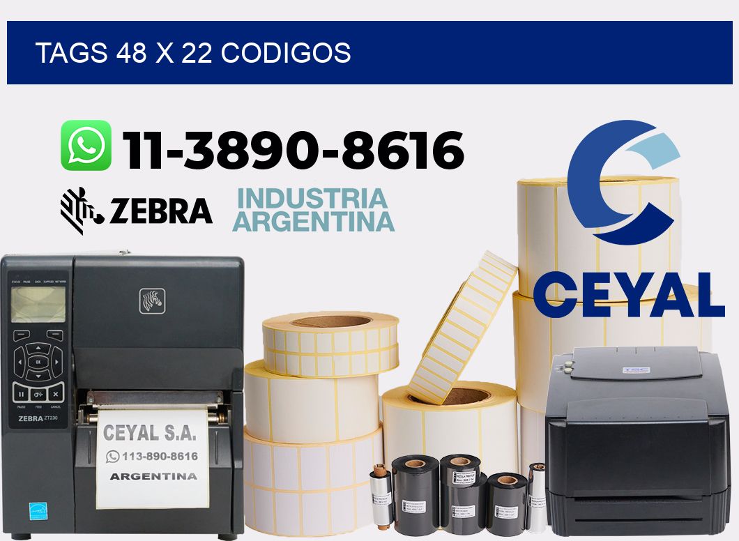 tags 48 x 22 codigos