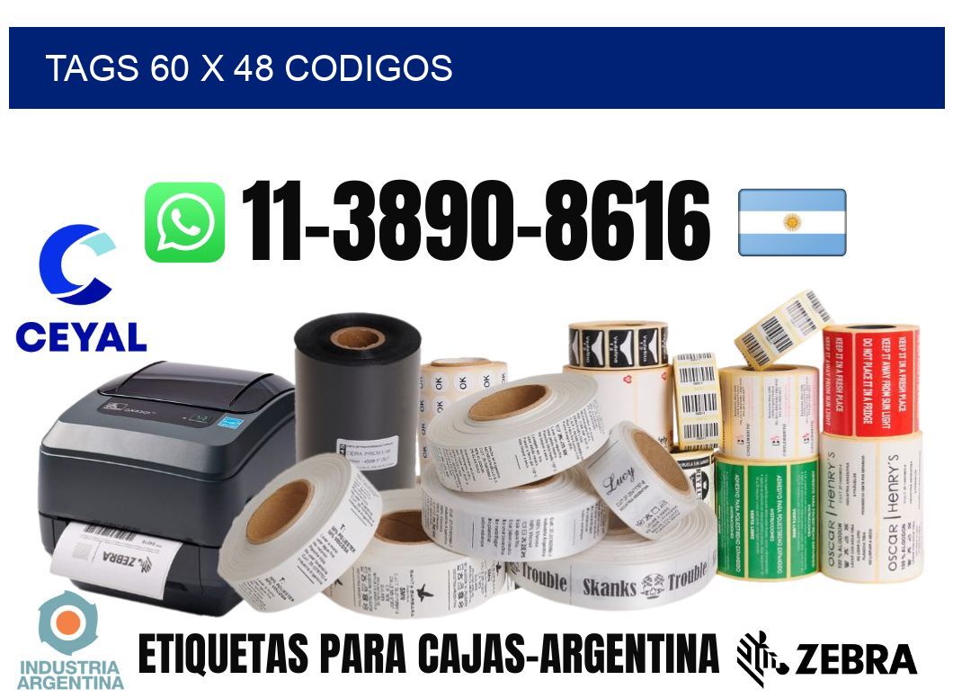 tags 60 x 48 codigos