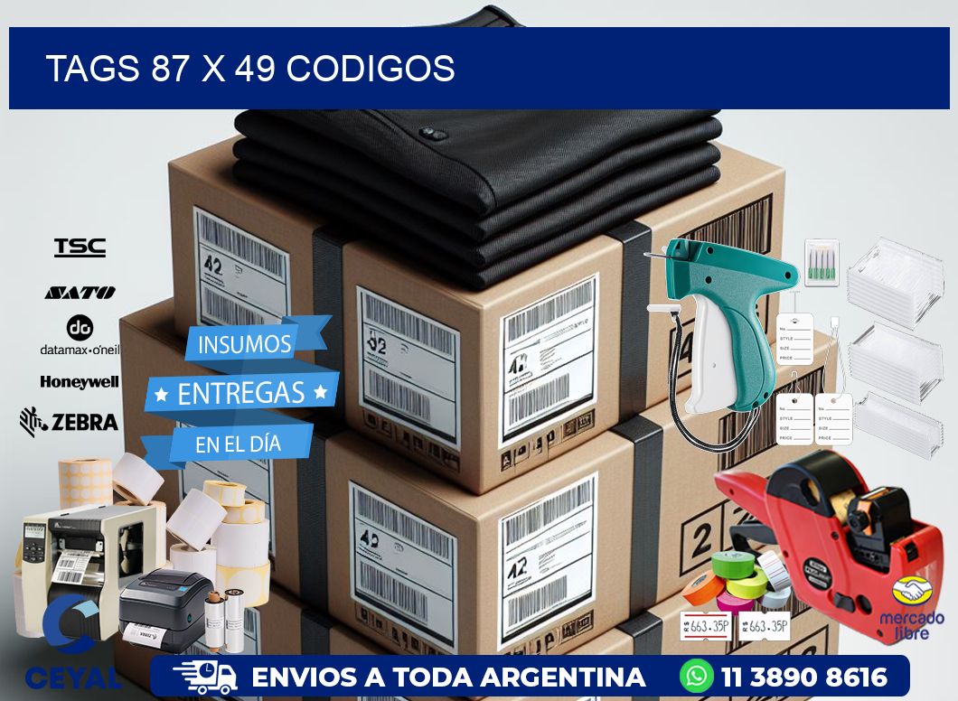 tags 87 x 49 codigos