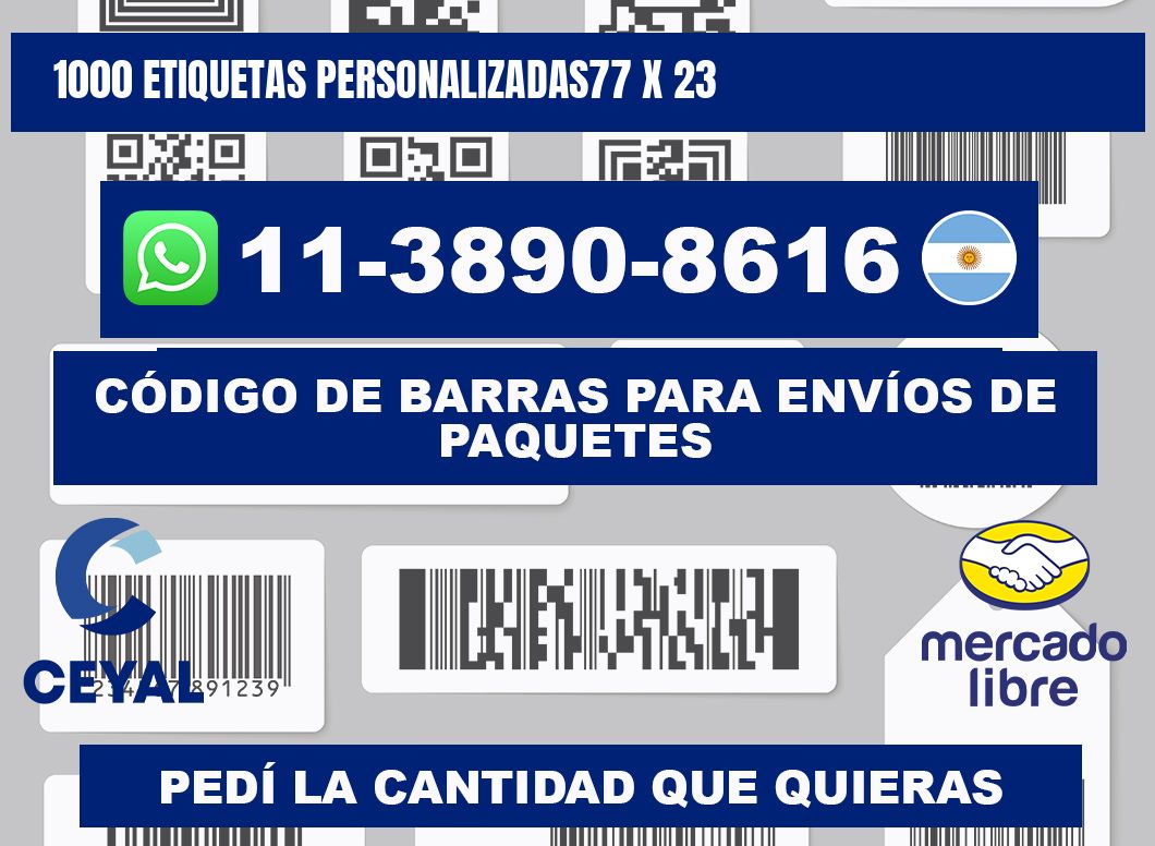 1000 ETIQUETAS PERSONALIZADAS77 x 23