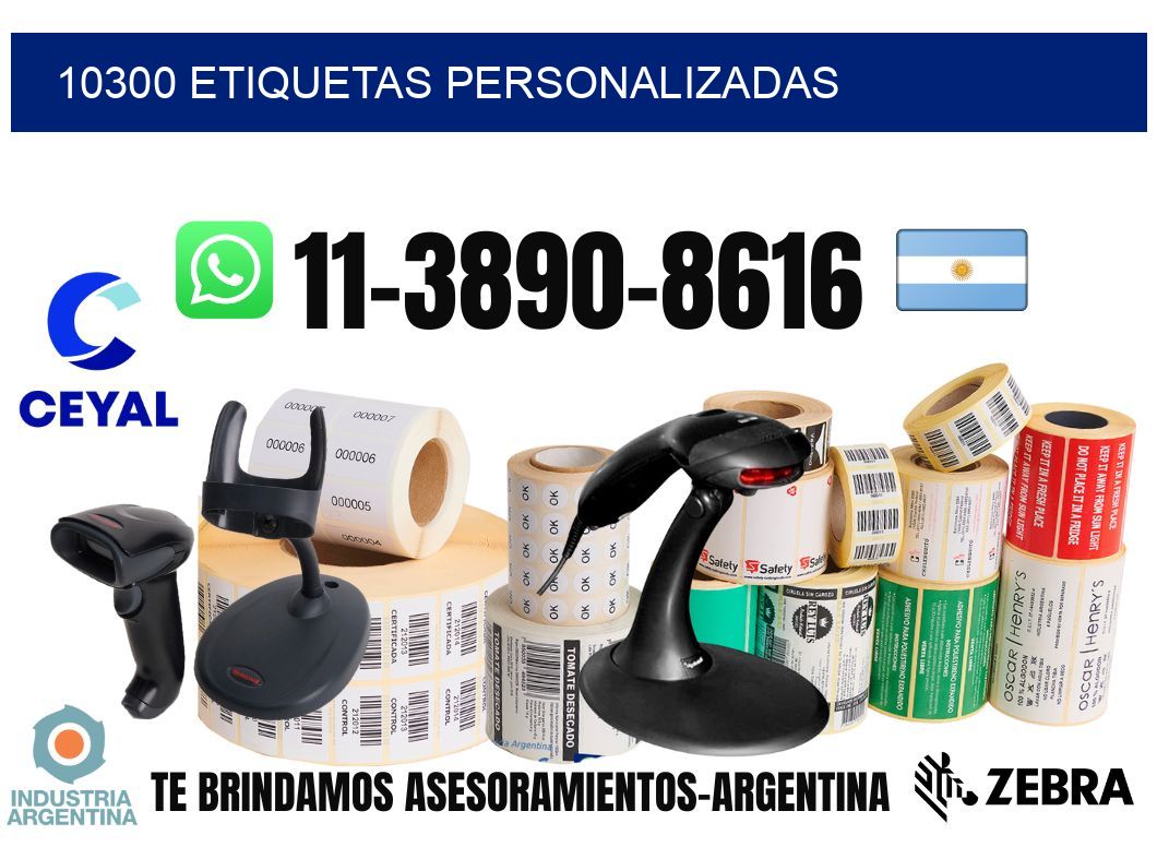 10300 etiquetas personalizadas