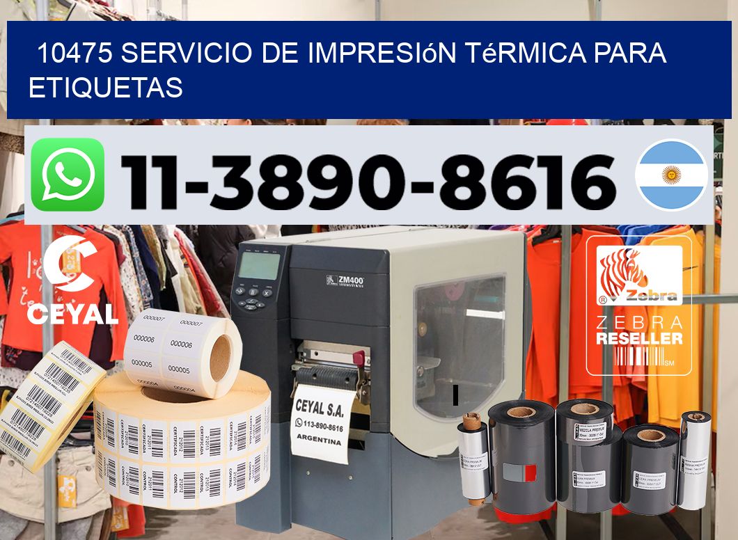 10475 Servicio de impresión térmica para etiquetas