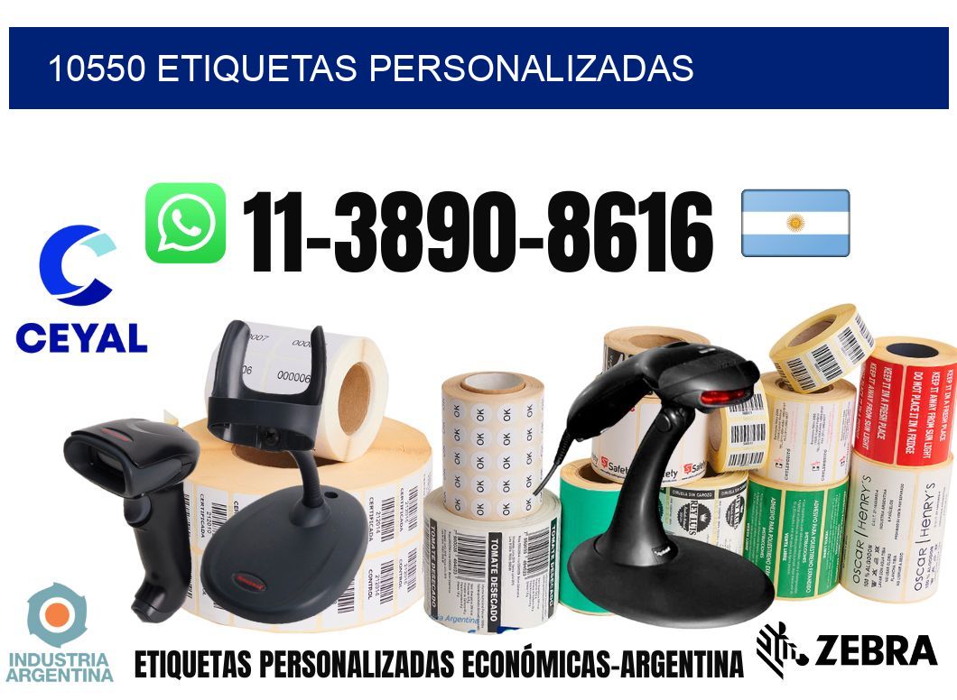 10550 etiquetas personalizadas