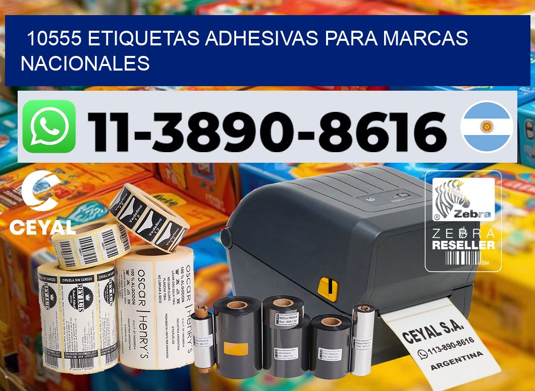 10555 Etiquetas adhesivas para marcas nacionales
