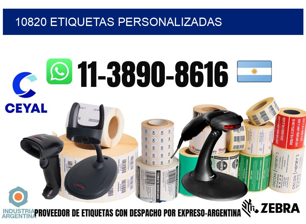 10820 etiquetas personalizadas