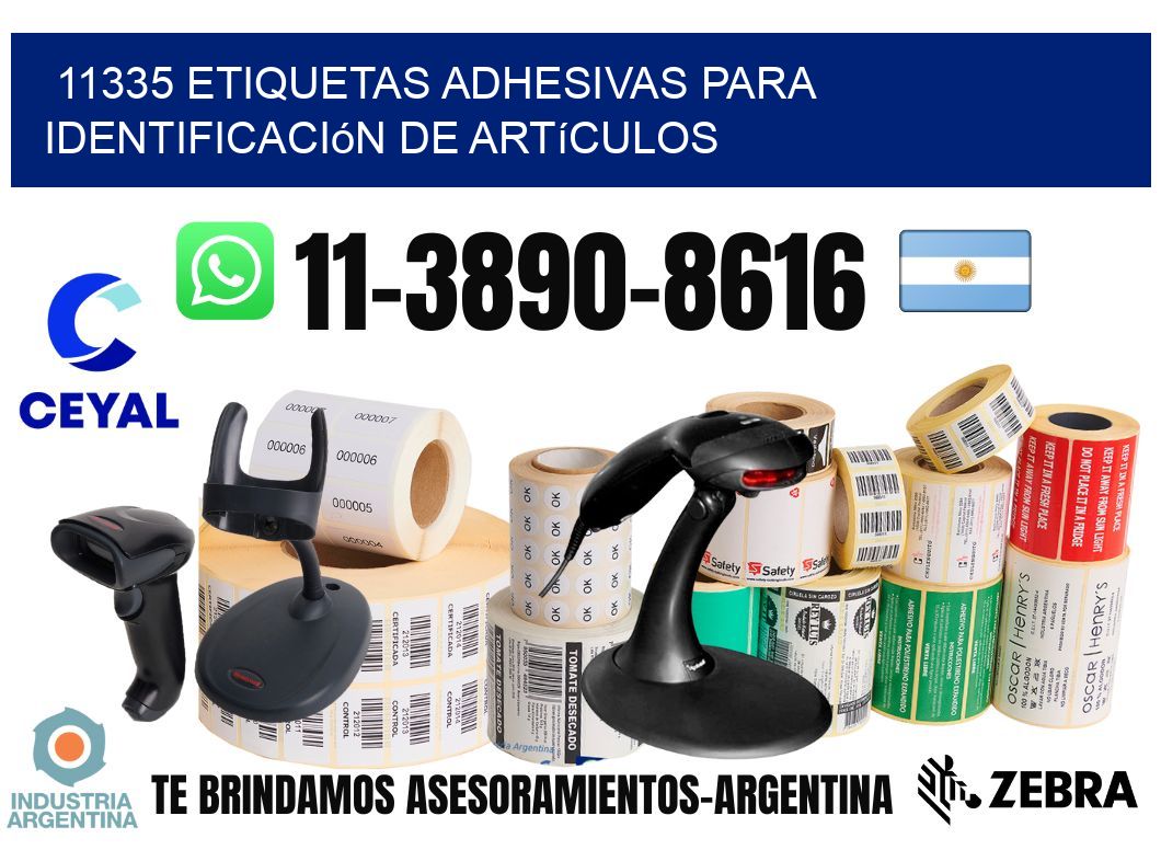 11335 Etiquetas adhesivas para identificación de artículos