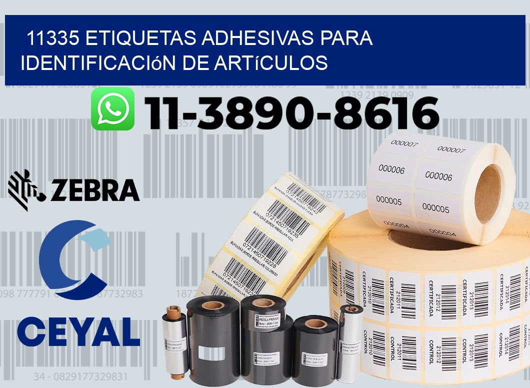11335 Etiquetas adhesivas para identificación de artículos