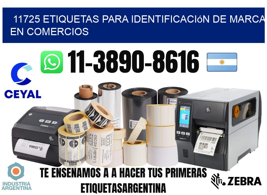 11725 Etiquetas para identificación de marca en comercios