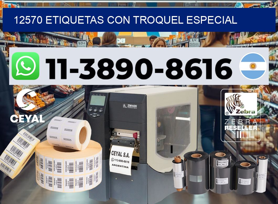 12570 Etiquetas con troquel especial