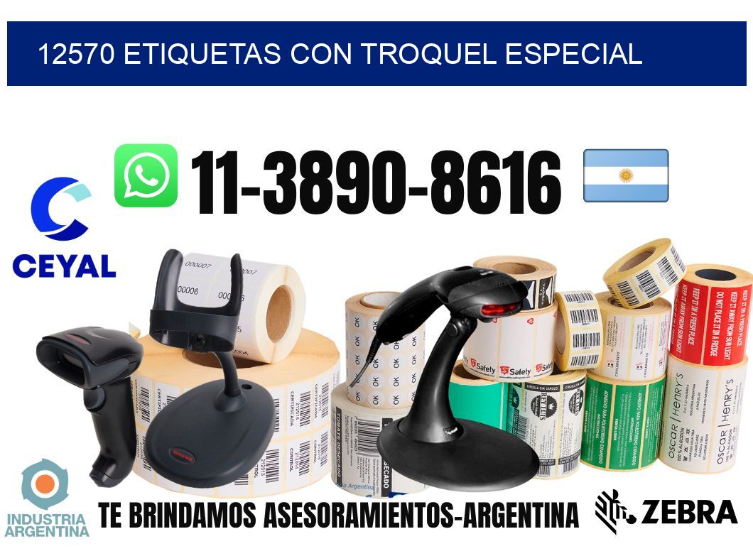 12570 Etiquetas con troquel especial