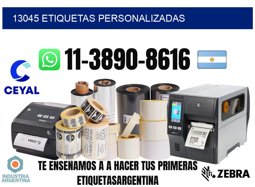 13045 etiquetas personalizadas