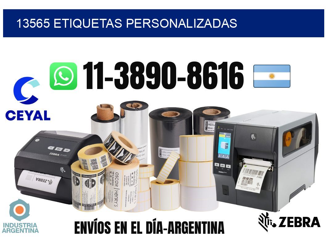 13565 etiquetas personalizadas