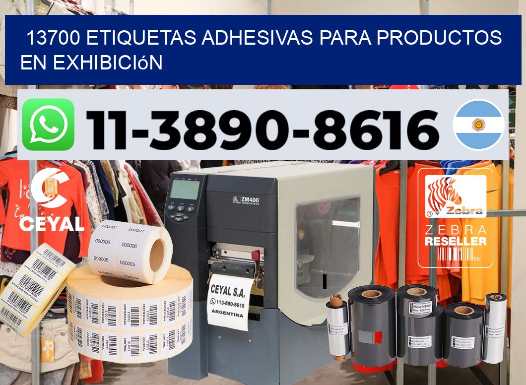 13700 Etiquetas adhesivas para productos en exhibición