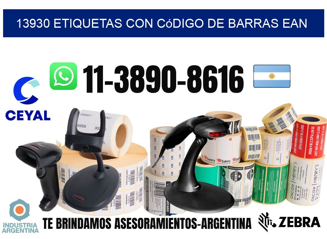 13930 Etiquetas con código de barras EAN