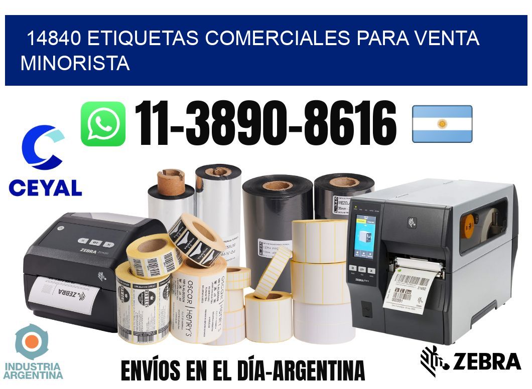 14840 Etiquetas comerciales para venta minorista