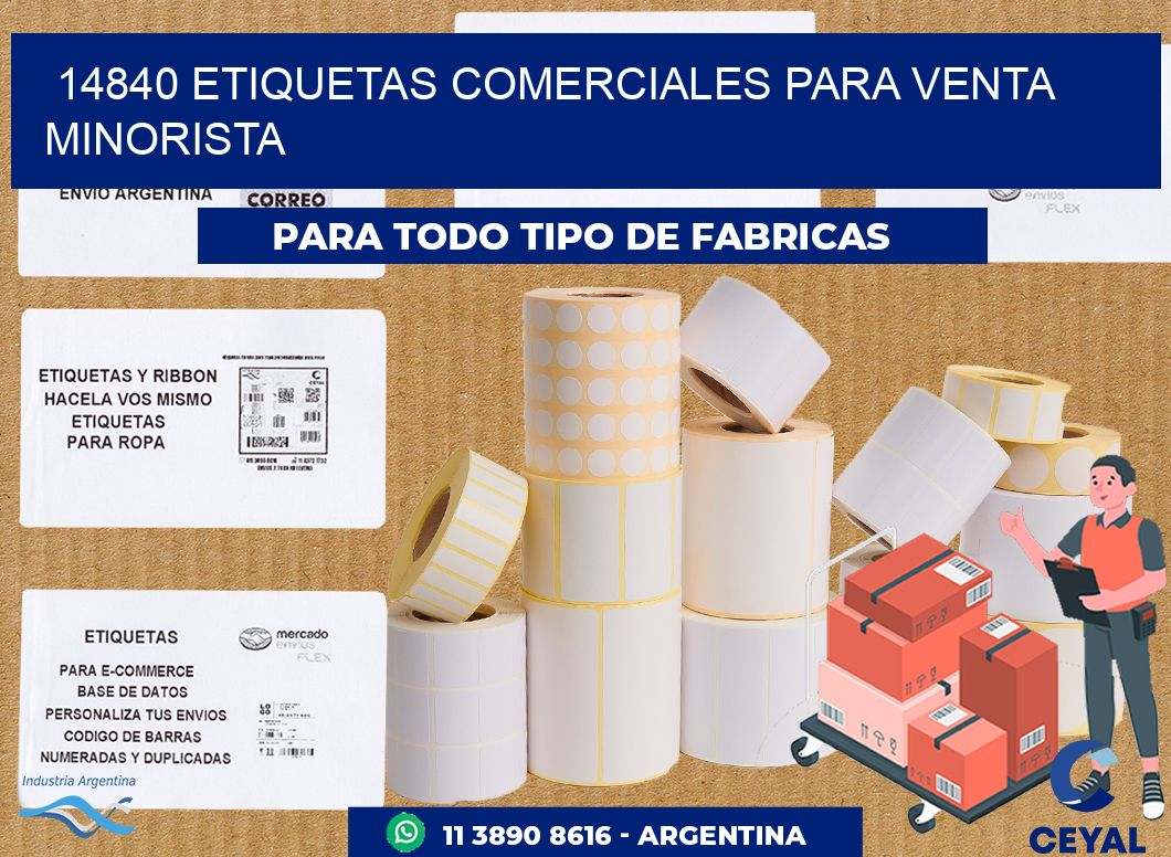 14840 Etiquetas comerciales para venta minorista