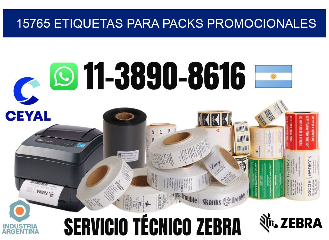 15765 Etiquetas para packs promocionales