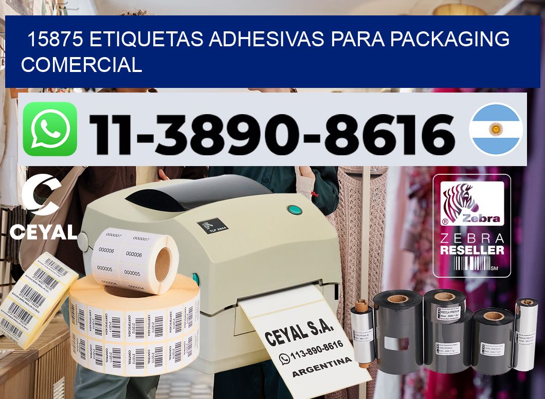 15875 Etiquetas adhesivas para packaging comercial
