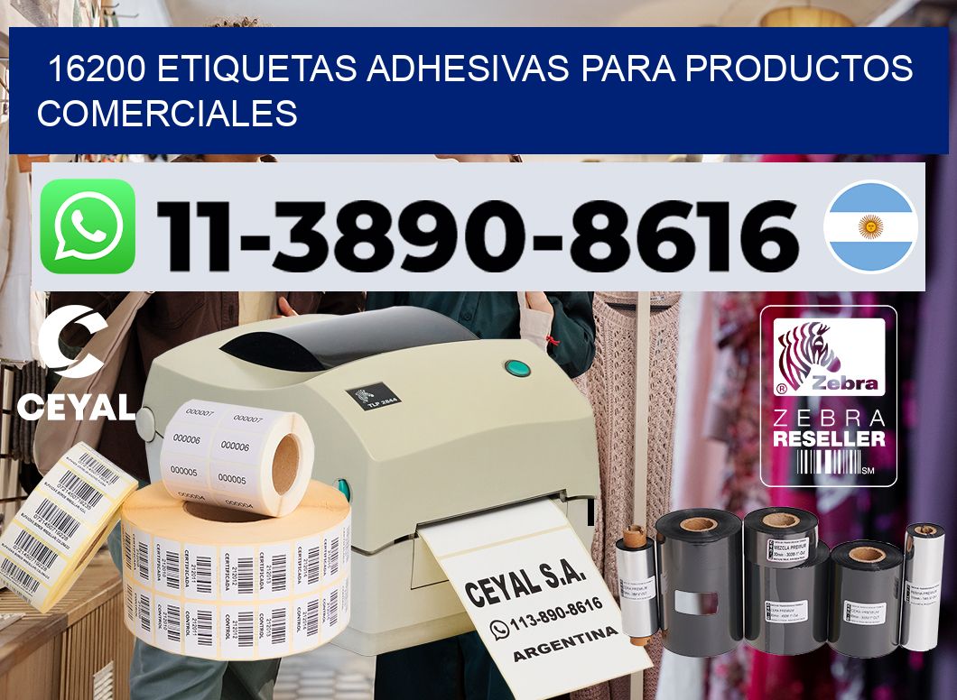 16200 Etiquetas adhesivas para productos comerciales