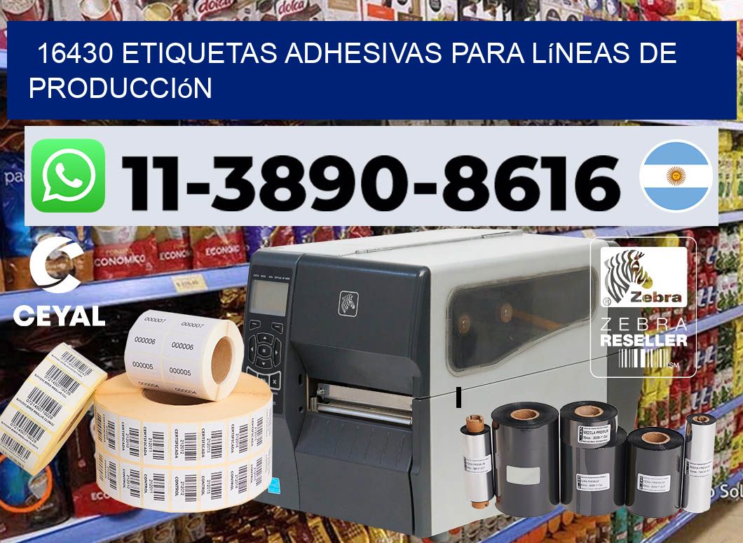 16430 Etiquetas adhesivas para líneas de producción