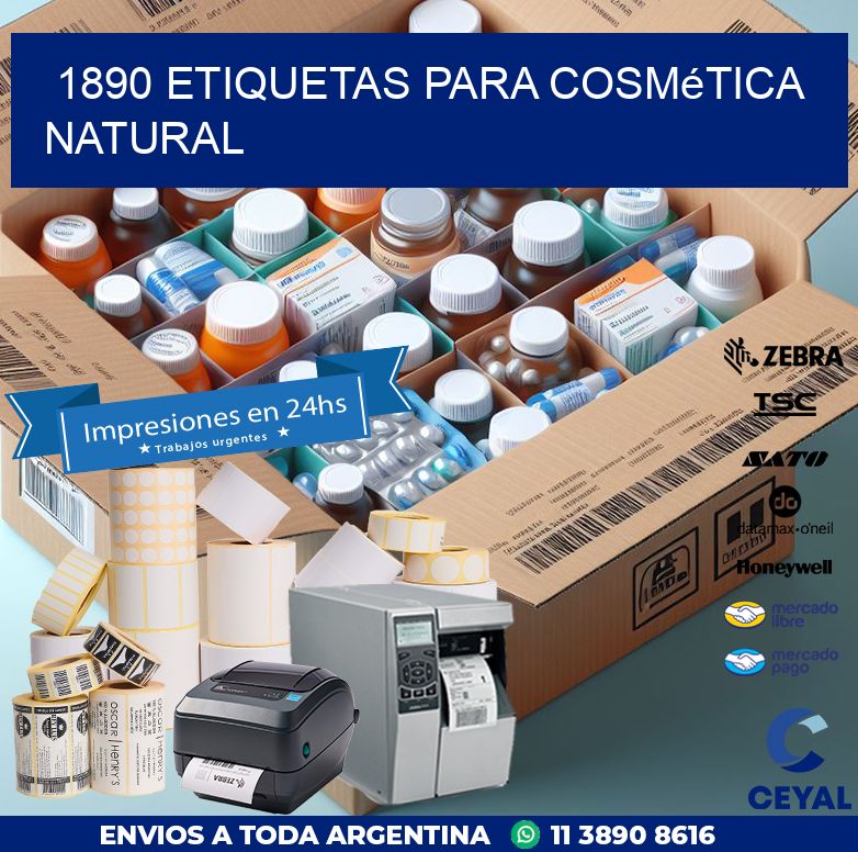 1890 Etiquetas para cosmética natural