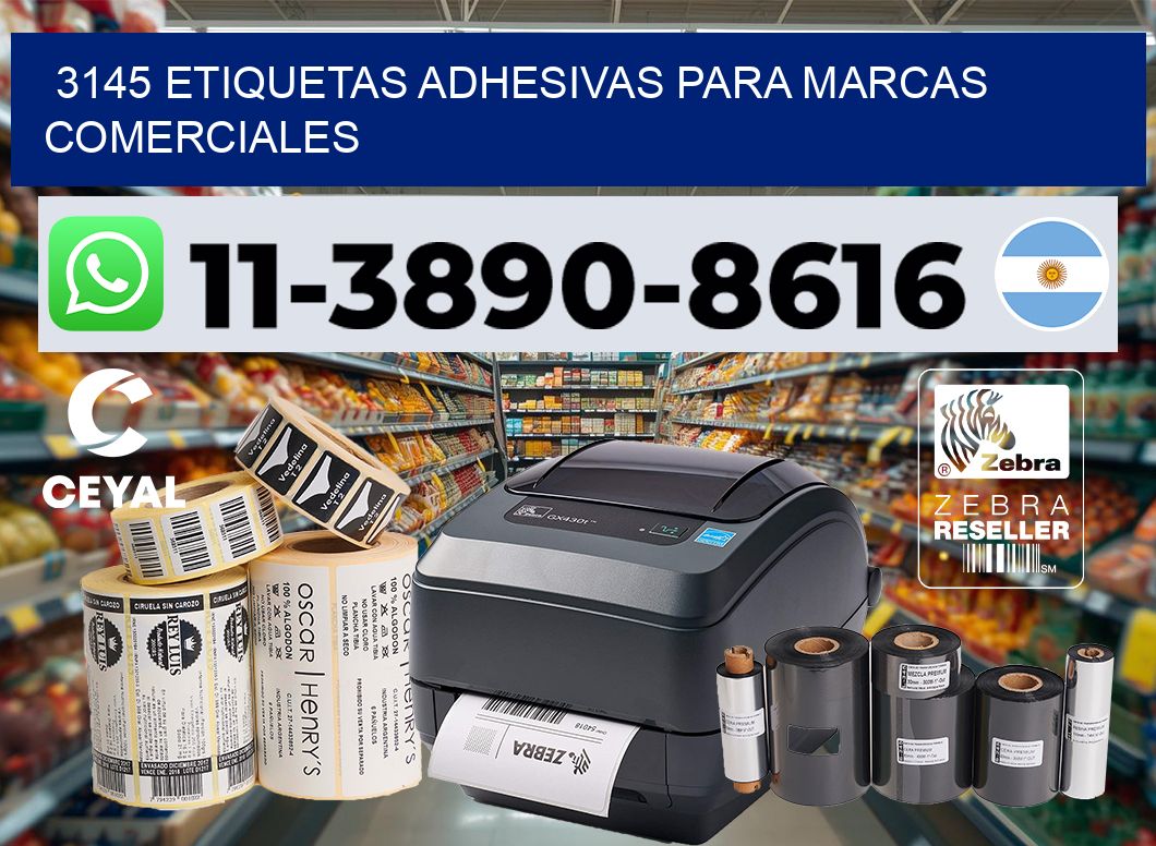 3145 Etiquetas adhesivas para marcas comerciales